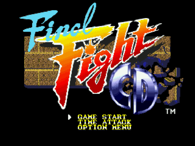 Final Fight CD Title Screen